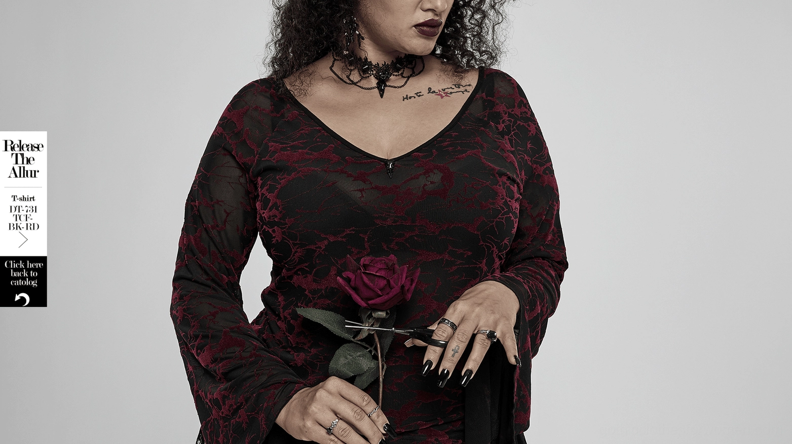 Black Victorian gothic lace choker with ornamental bird skull pendant and layered chain detailing