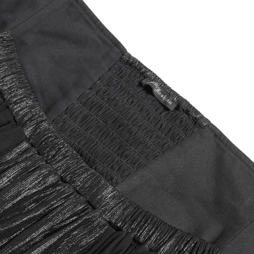 Black corset gothic maxi skirt full length front view model wearing complete outfit