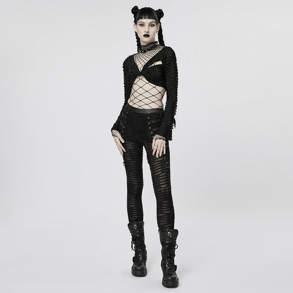 Black diamond mesh bodysuit product showcase, gothic alternative lingerie highlighting sheer fishnet design and form-fitting silhouette