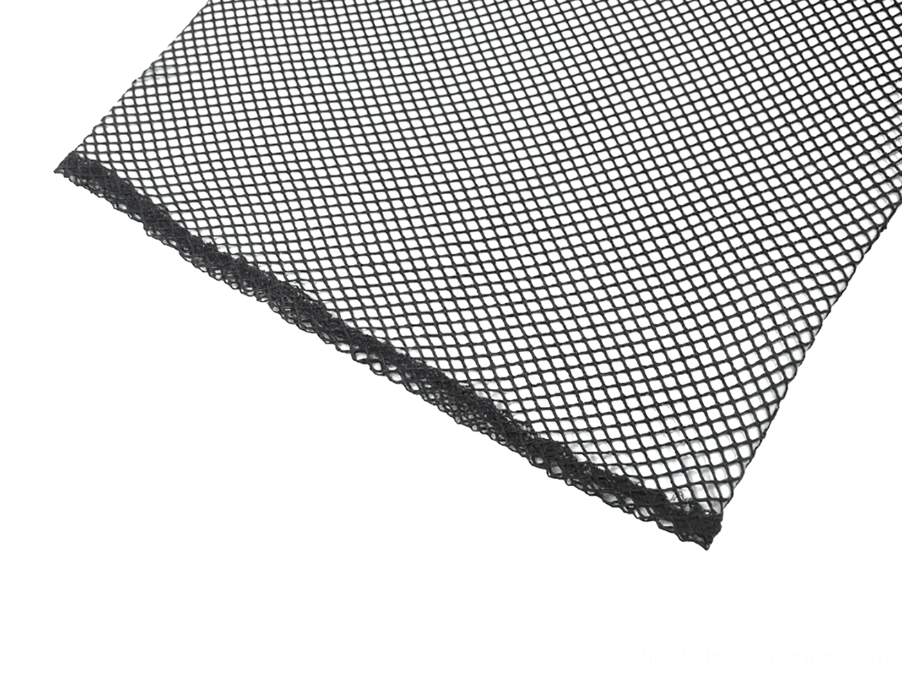 Close-up texture of black fishnet mesh fabric grid pattern