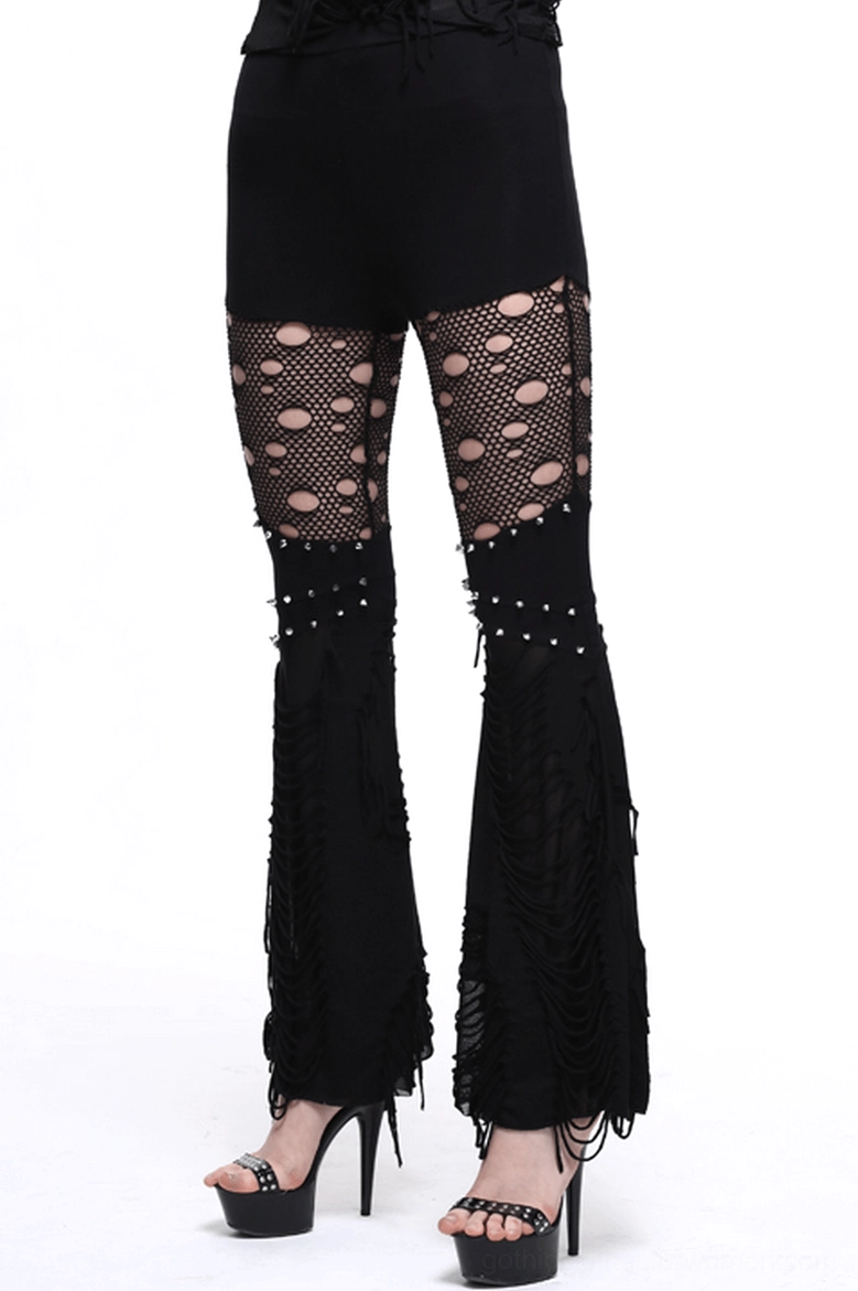 Black gothic flared trousers - alternative styling and fit reference