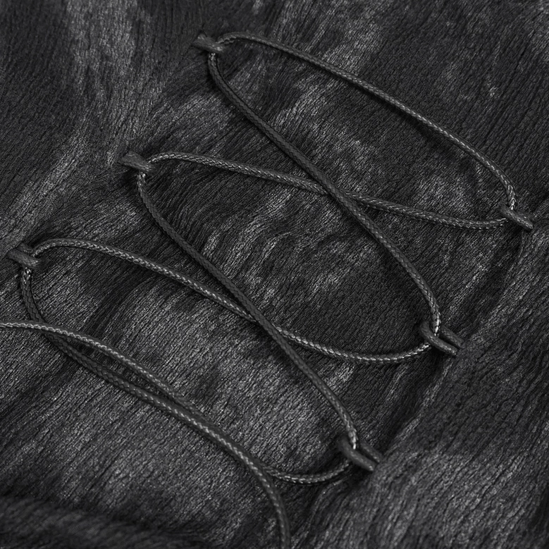 Black gothic lace-up corset blouse styled layering view alternative outfit combination