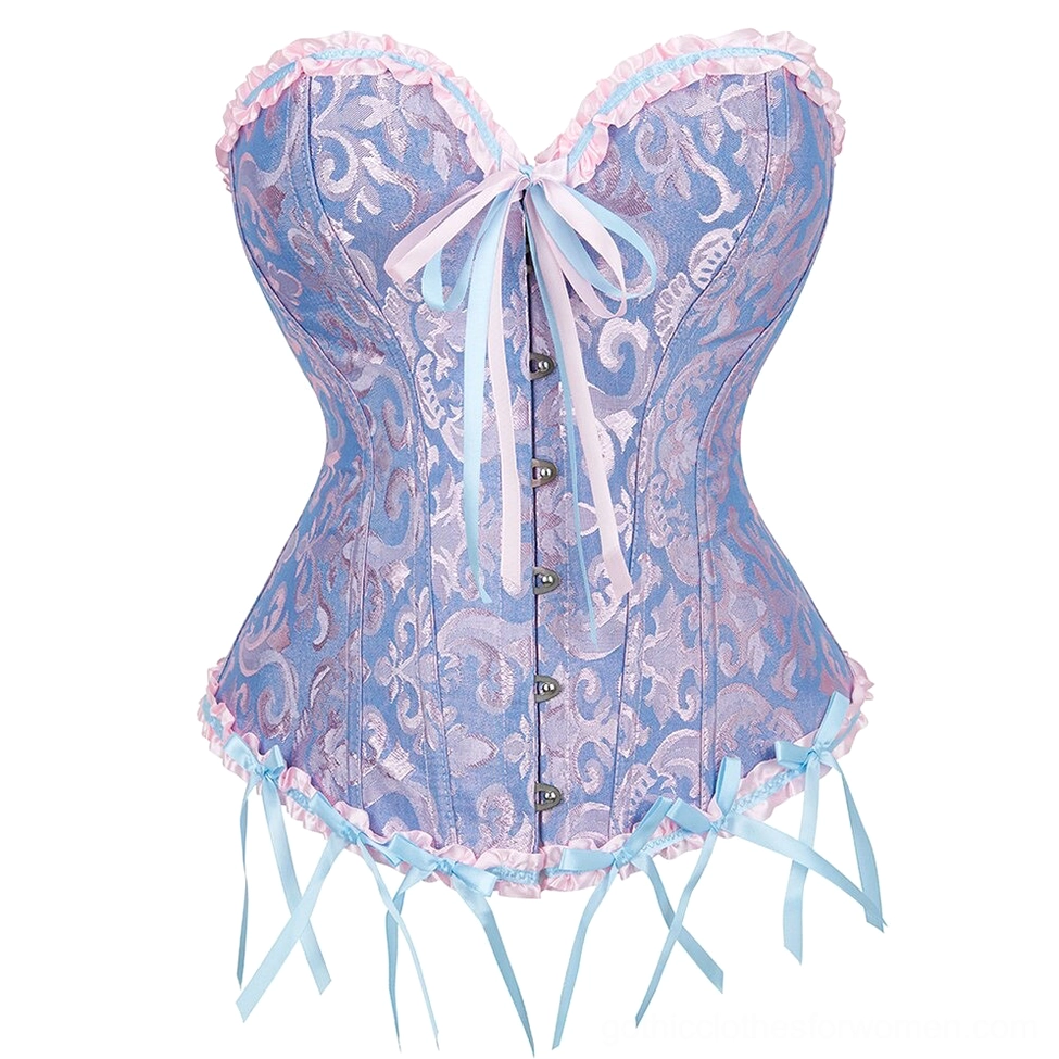 Black gothic corset 12 bone support system shaping bustier