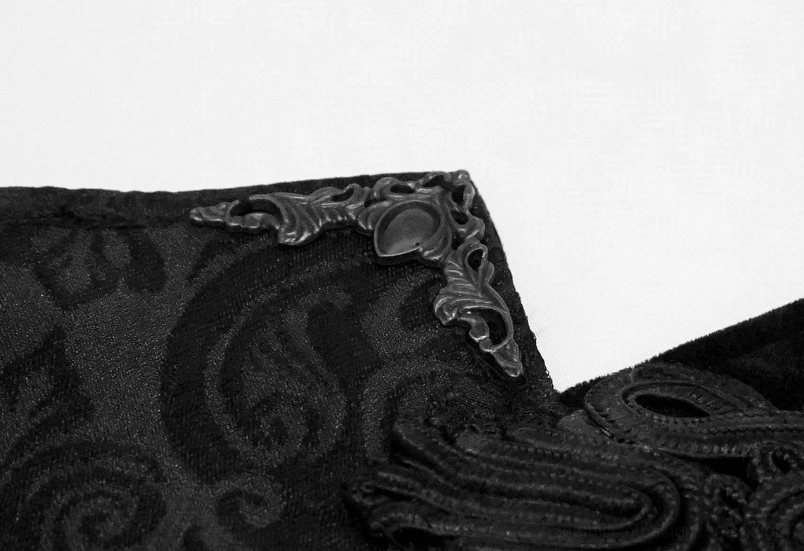 Black gothic corset belt final product view demonstrating premium craftsmanship and dark aesthetic appeal