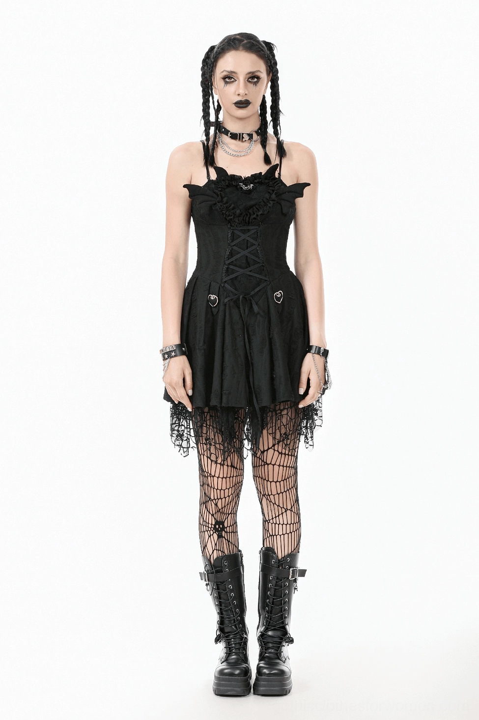 Black gothic lace corset mini dress alternative fashion streetwear styling and wear inspiration
