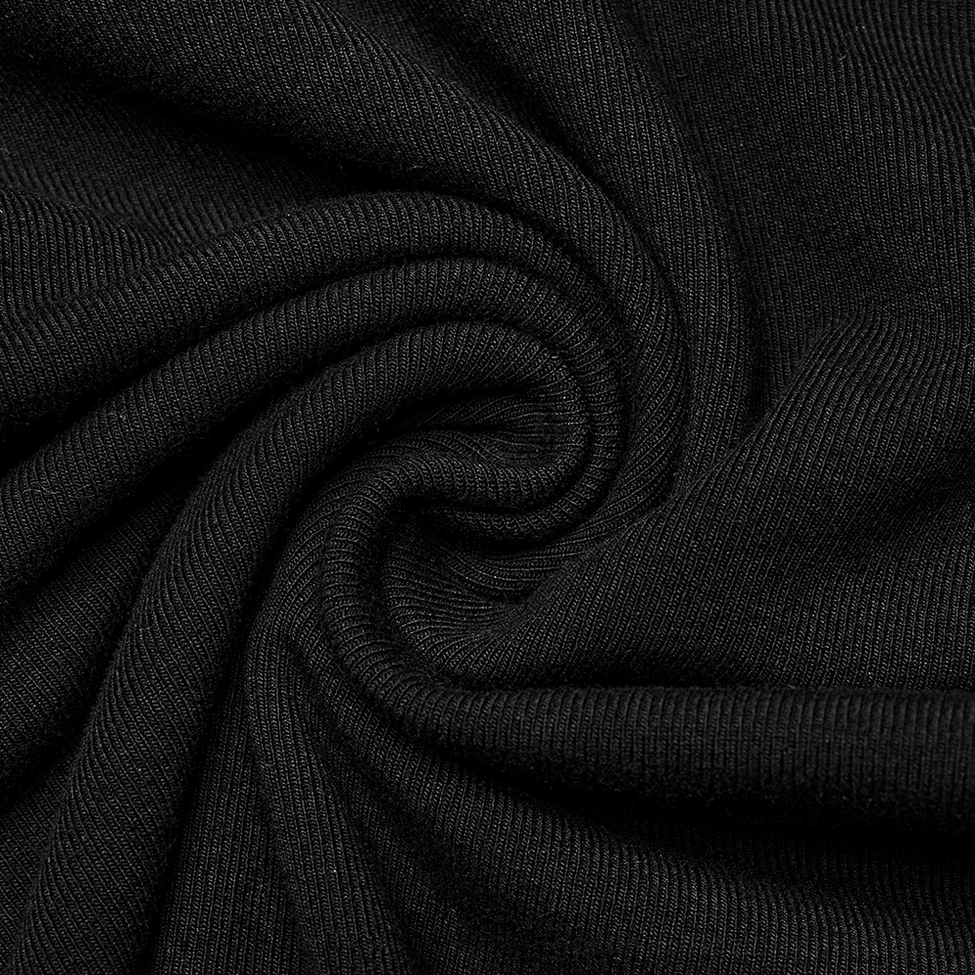 Black gothic halter camisole with metal buckle, alternative styling reference shot