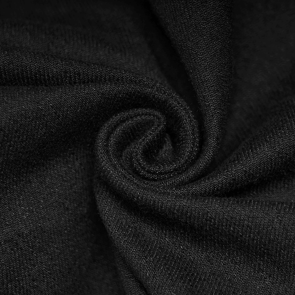Black gothic lace-up skinny jeans construction detail showing reinforced seams and quality stitching on alternative women's punk pants