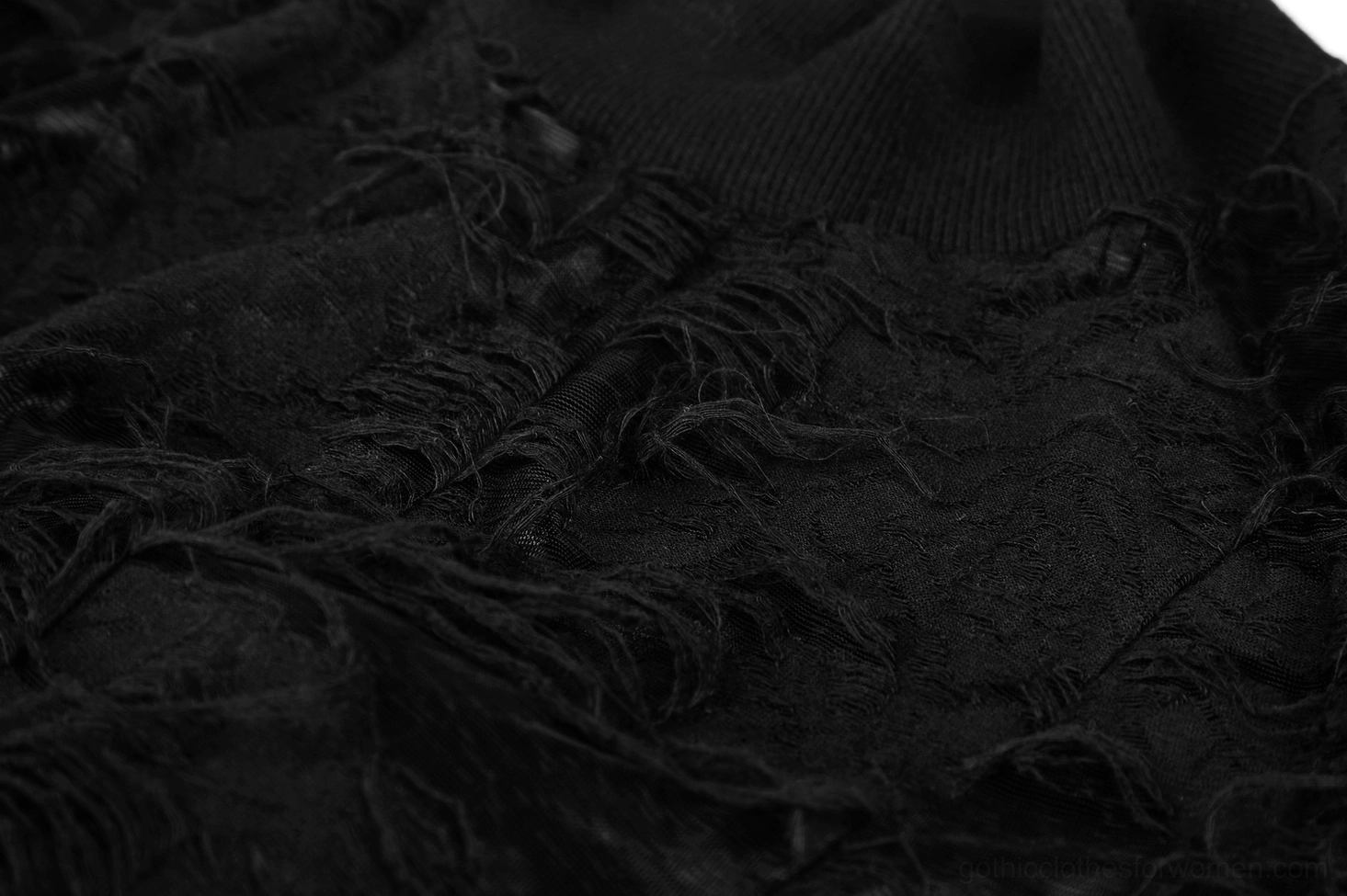 Black gothic sheer lace maxi dress product showcase featuring complete silhouette with dramatic proportions