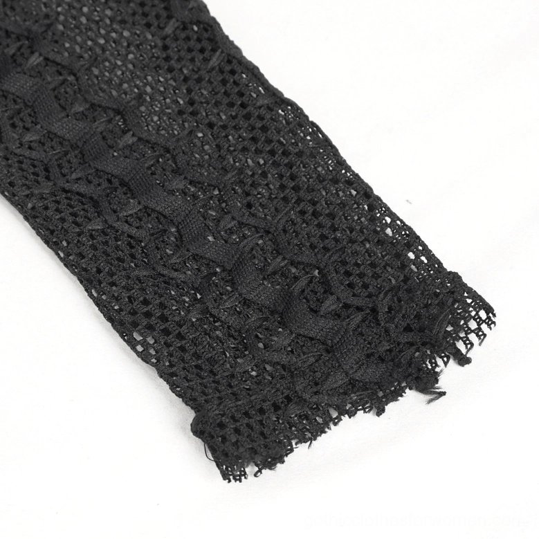 Black gothic mesh dress worn as statement piece with strategic layering and dark alternative fashion styling