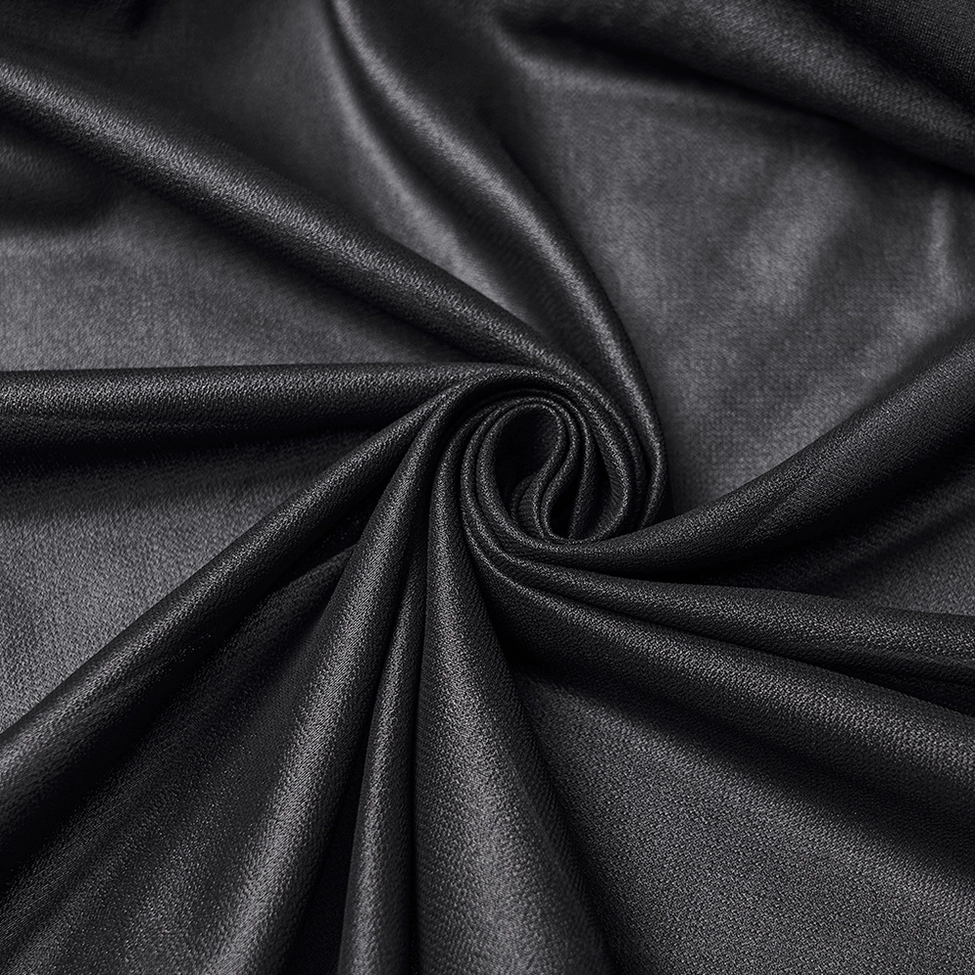 Black gothic wasteland skirt fashion details - asymmetrical panels and construction close-up