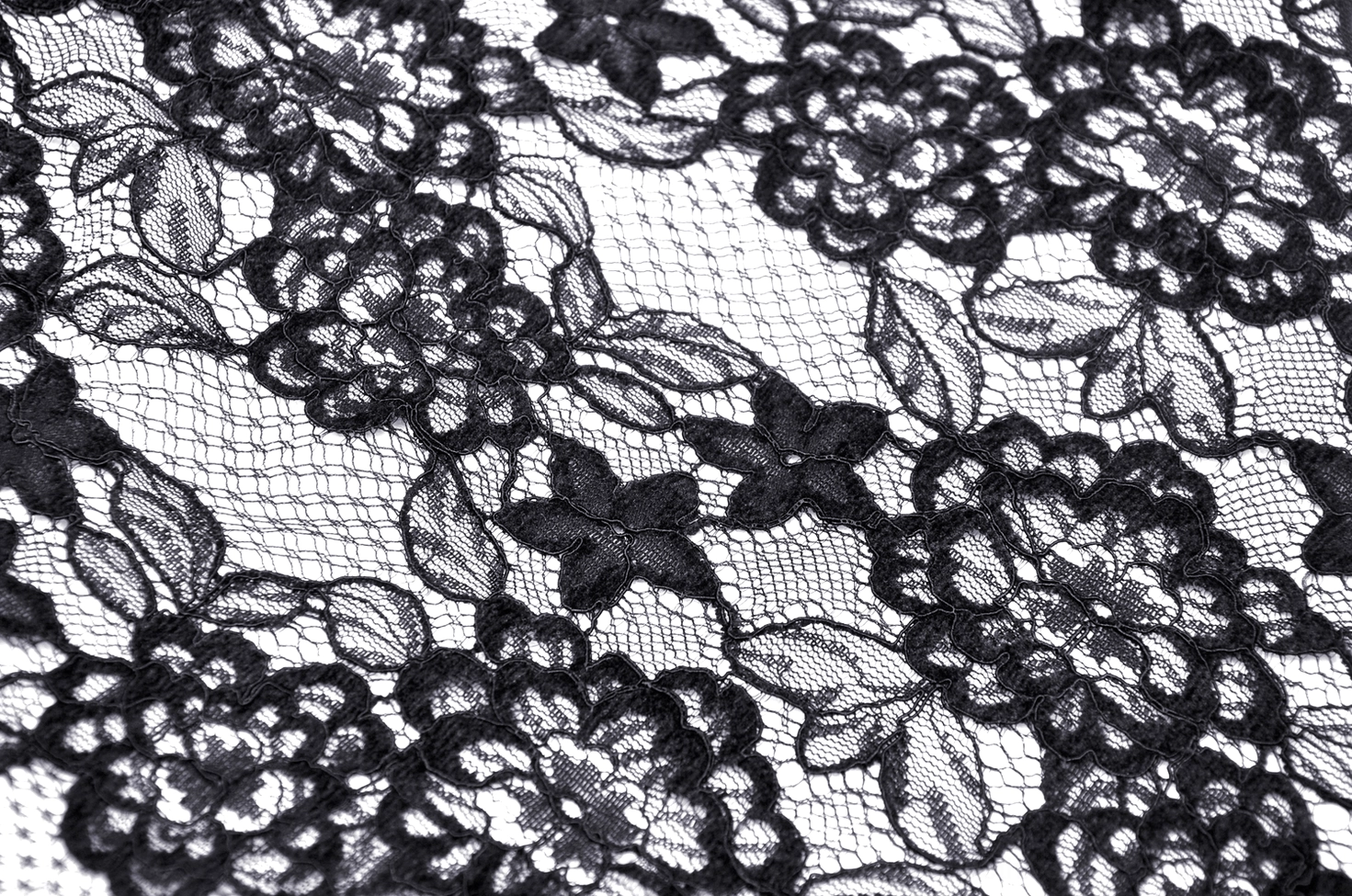 Black gothic lace bell sleeve bolero shrug, alternative fashion styling detail and construction close-up