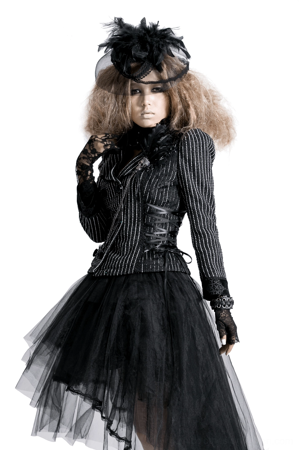 Black lace fingerless gothic gloves product showcase highlighting overall design, elegance, and Victorian-inspired aesthetic
