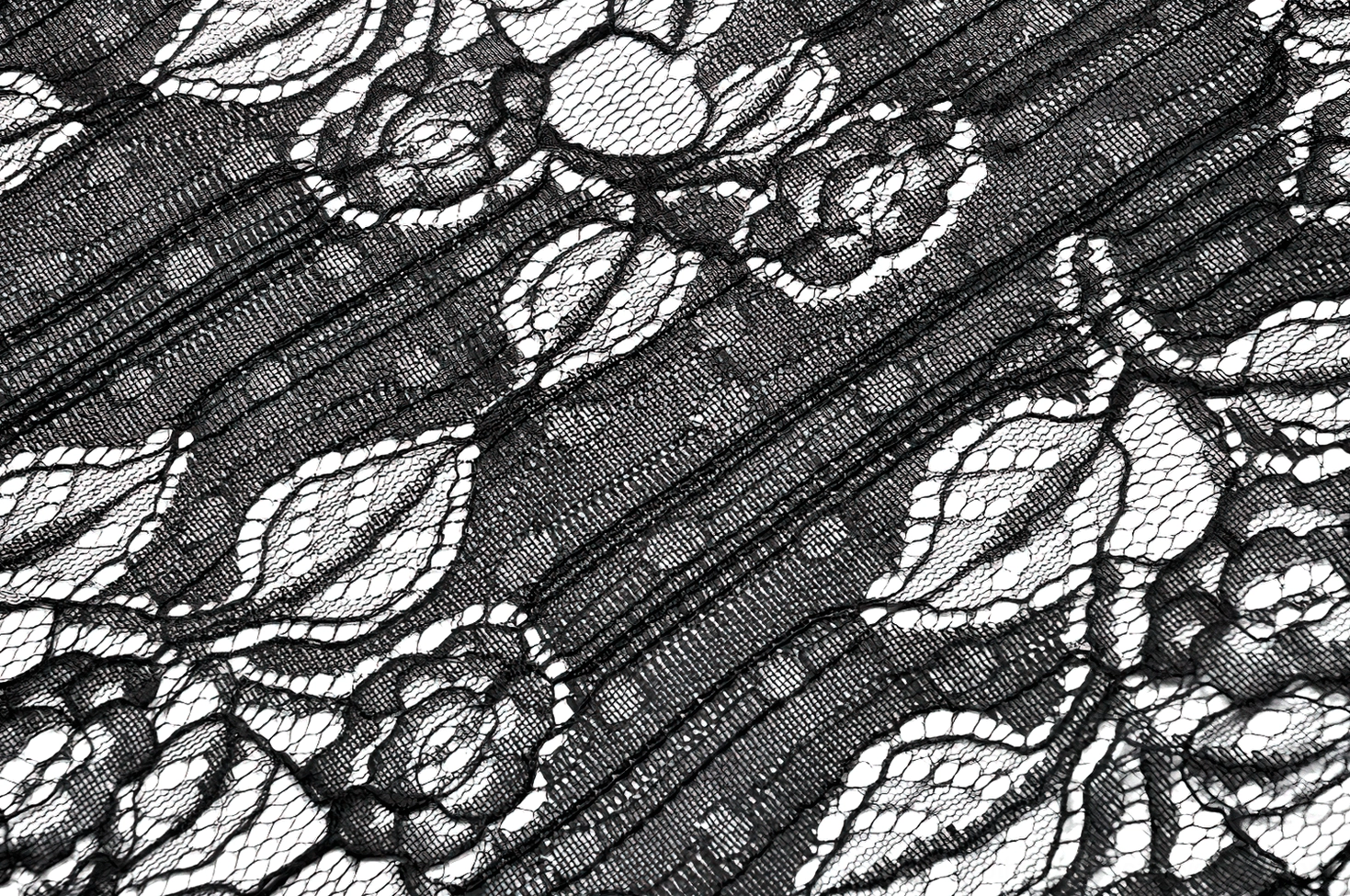 Gothic black lace high-low ruffle skirt alternative fashion styling full length view