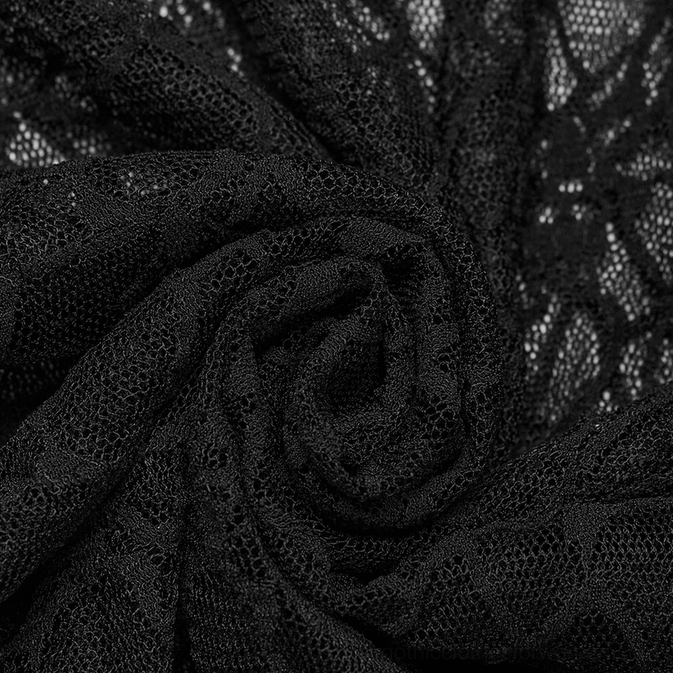 Black skull mesh gothic punk t-shirt lifestyle styling, alternative fashion aesthetic with dark romantic edge