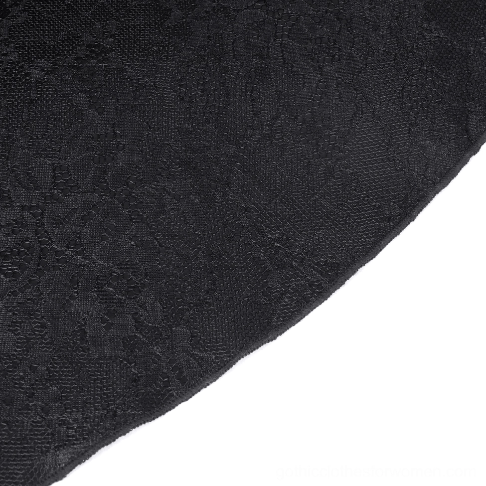 Black velvet gothic bolero jacket fitted waist and structured torso construction detail view