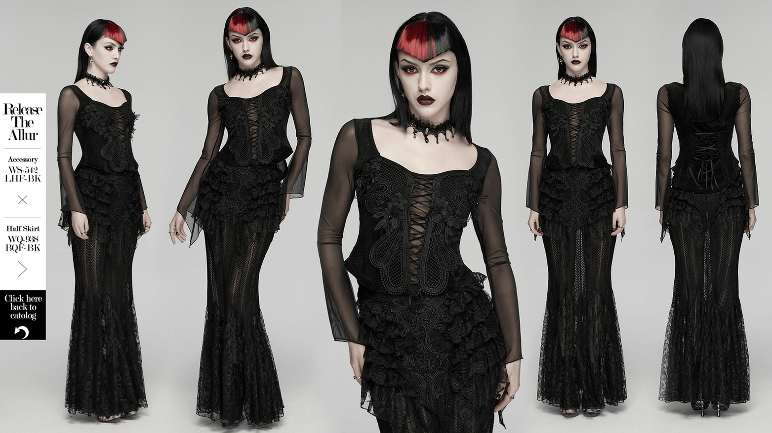 Artistic view of black velvet mesh embroidery gothic top highlighting texture and romantic dark aesthetic