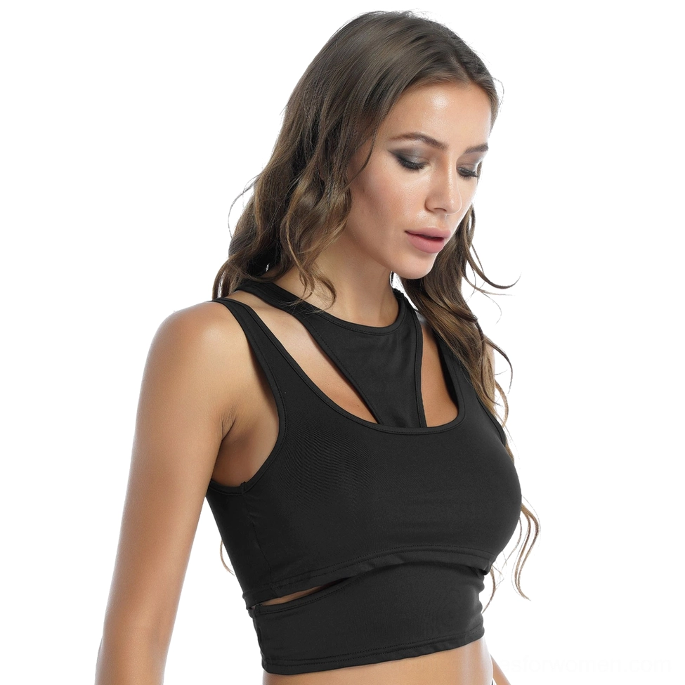 Black and white gothic hollow out tank top comparison, showing versatile color options for alternative styling