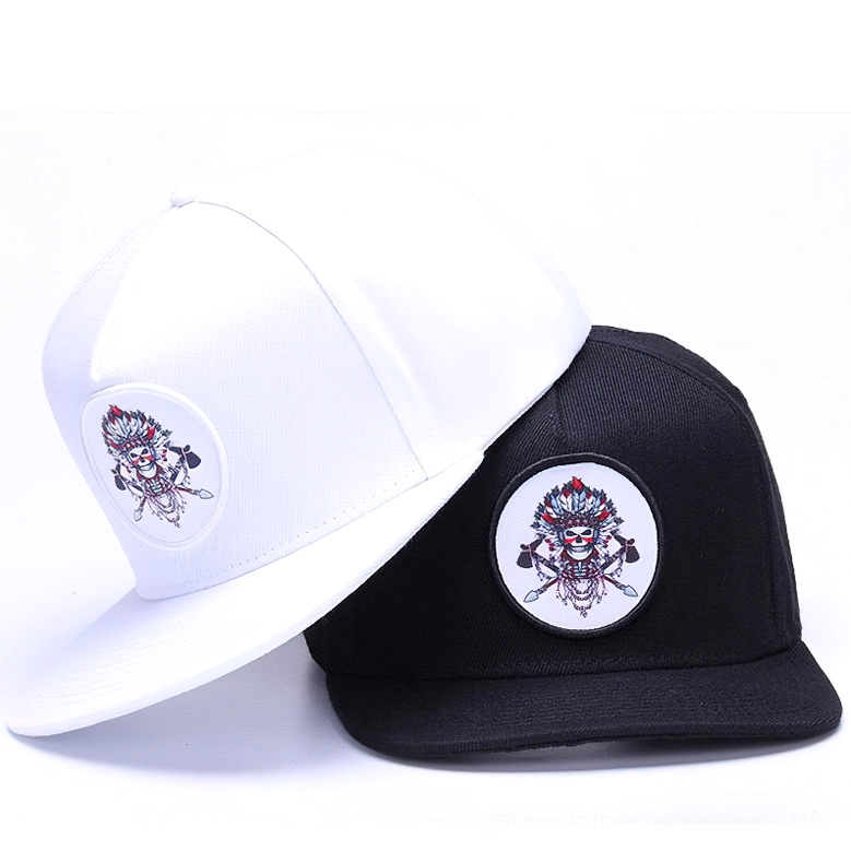 Black and white skull embroidered snapback caps pair - comparison view alternative fashion