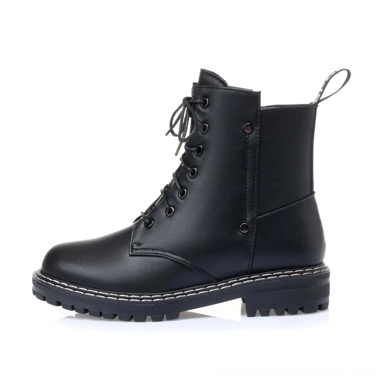 Genuine leather combat boot interior detail - plush wool insole and microfiber shaft support