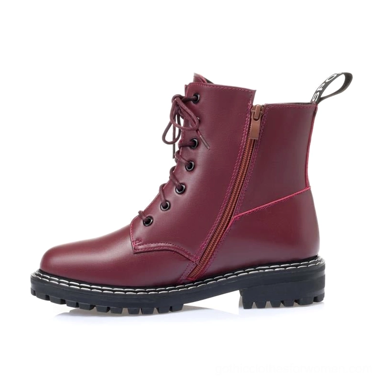 Leather combat boot microfiber shaft detail showing durability and structural support