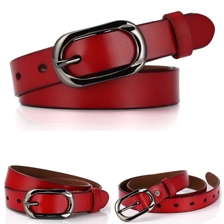 Dark leather gothic belt styling reference, flat lay with studio background