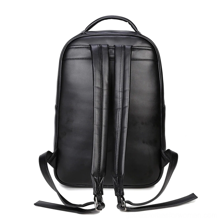 Gothic backpack interior organization showing computer interlayer slot and zipper pocket storage