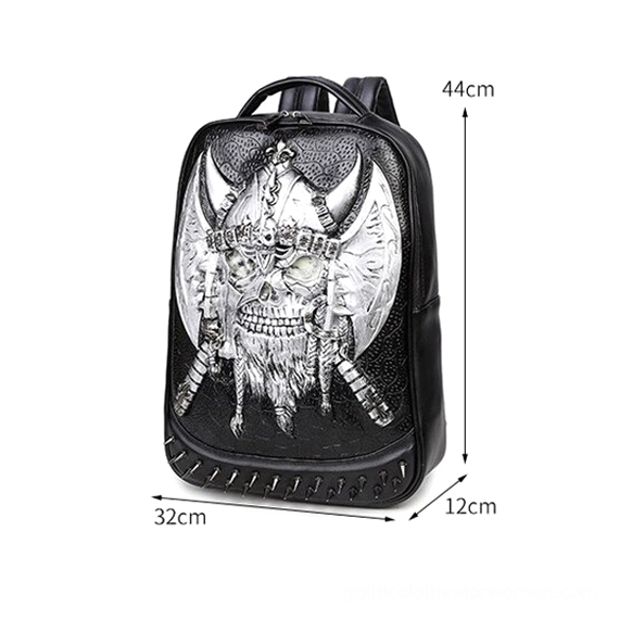 Gothic backpack dimensions and size specifications showing 44cm height 32cm width 12cm depth