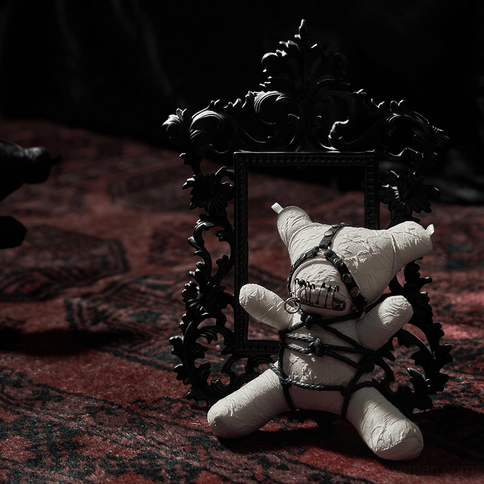 Gothic bear pendant styling inspiration with alternative dark aesthetic accessories