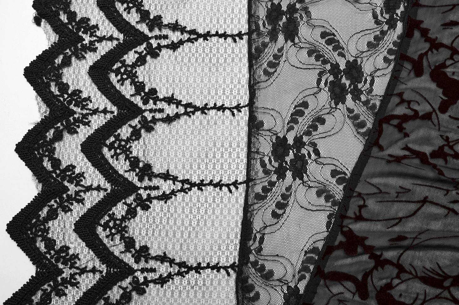 Gothic maxi dress styling inspiration with water-droplet waistband and alternative fashion aesthetic