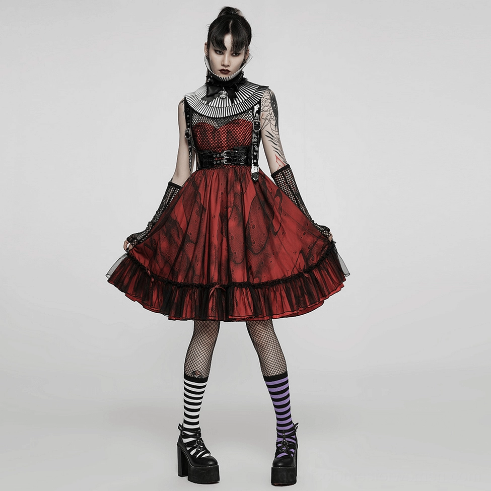 Gothic choker styled with alternative fashion, showcasing monochrome black-white striped design aesthetic