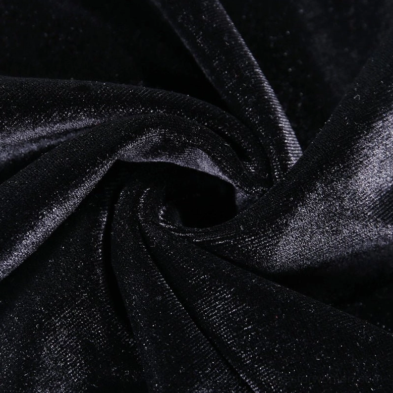 Black velvet gothic cheongsam dress formal occasion styling with elegant jewelry