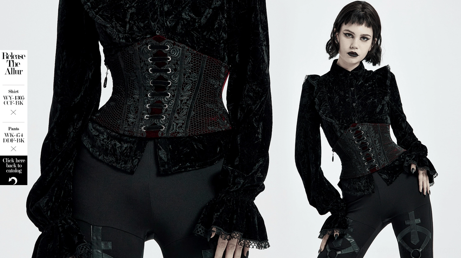 How-to measurement guide for fitting wine red gothic corset belt correctly