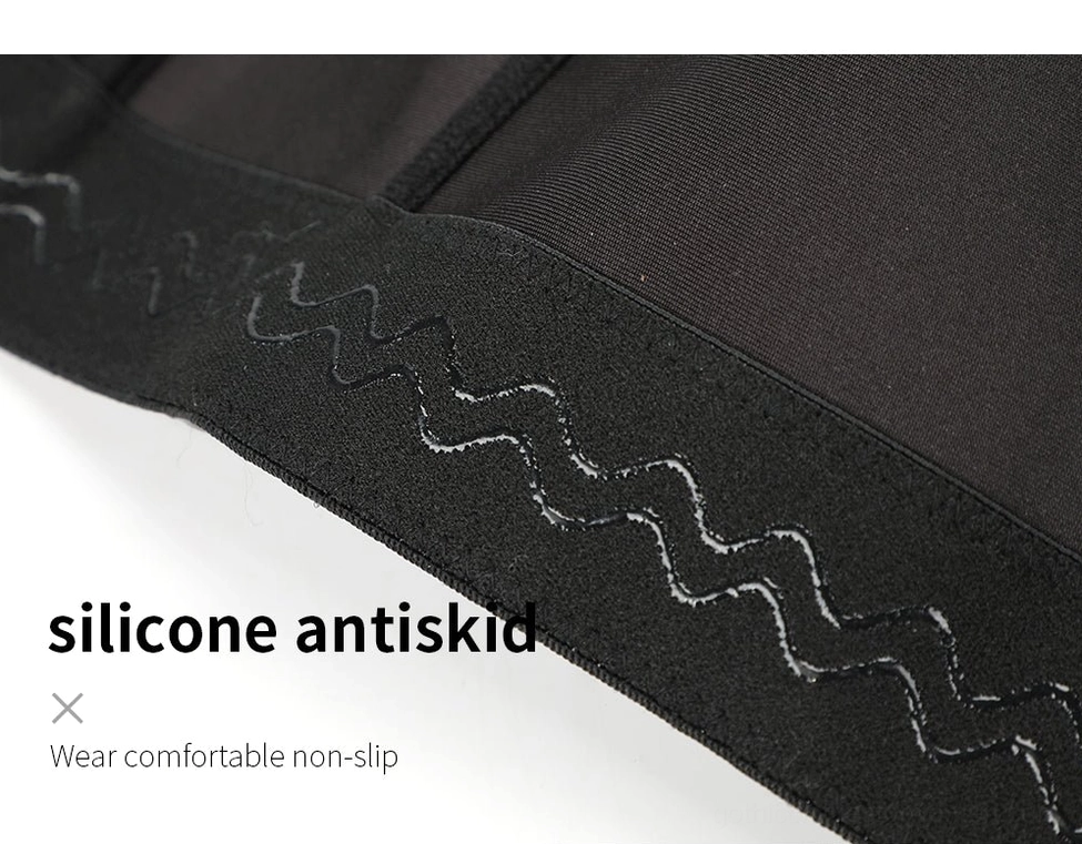 Black PU leather gothic corset bra detail view of strap attachment points, stitching, and hardware construction