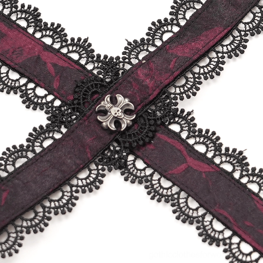 Gothic corset worn detail showing how chains and lace layers work together on the body