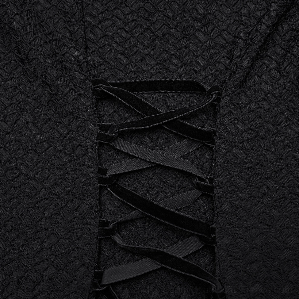 Black gothic cold shoulder lace corset maxi dress - size chart and fitting guide reference
