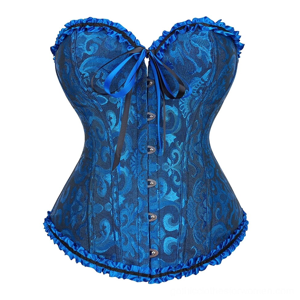 Gothic corset polyester spandex blend durable fabric quality