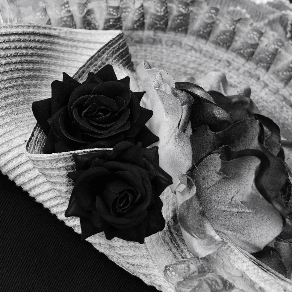 Gothic costume fascinator hat perfect for formal events and dark aesthetic occasions