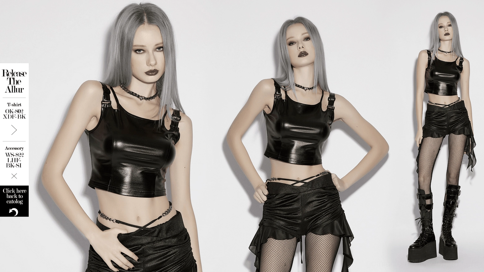 Black rubberized gothic crop top layering inspiration and styling guide for alternative fashion outfits
