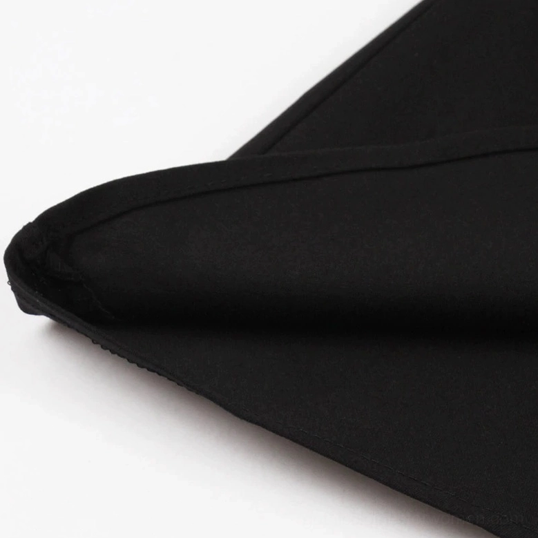 Hidden side zipper closure on black gothic dress showing professional construction and seamless fitting mechanism
