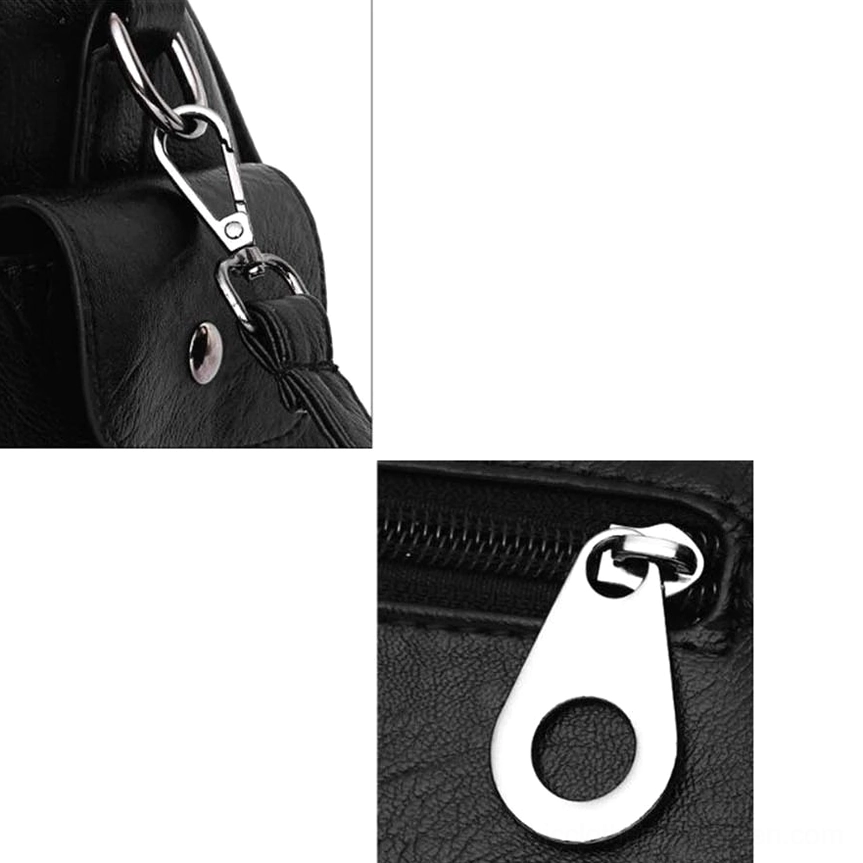 Multi-pocket functionality of gothic leather handbag - interior organization and storage solutions
