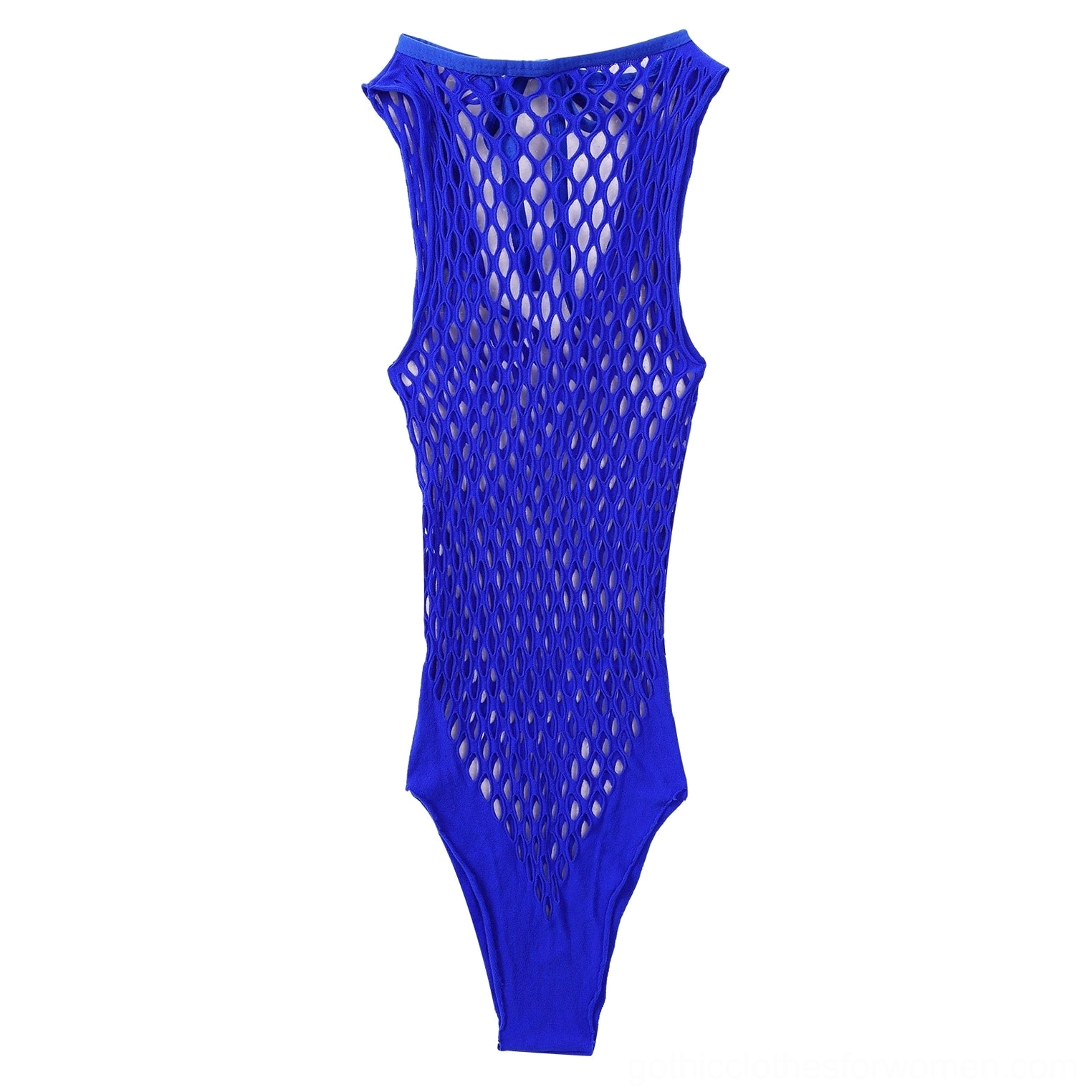 Gothic hollow mesh bodysuit wear demonstration styling