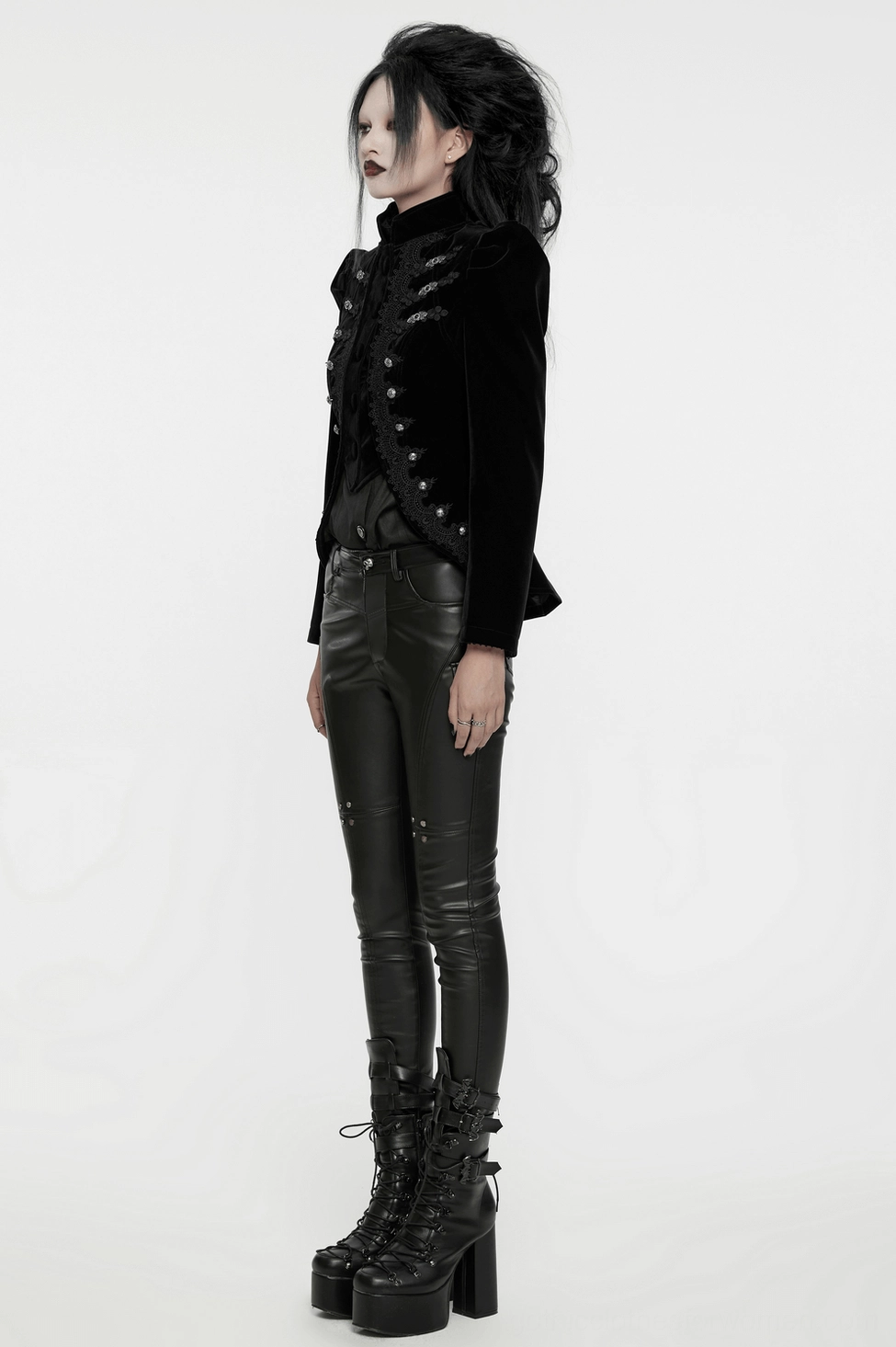 How to measure gothic jacket fit using body measurement diagram and sizing chart