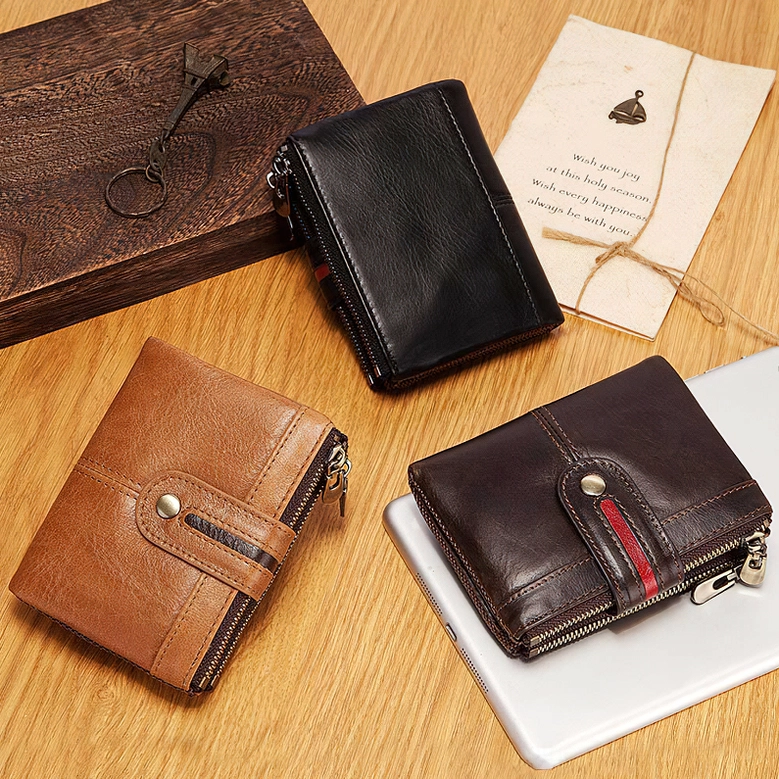 Gothic alternative leather wallet with contrast striping, perfect for dark fashion aesthetic and alternative lifestyle