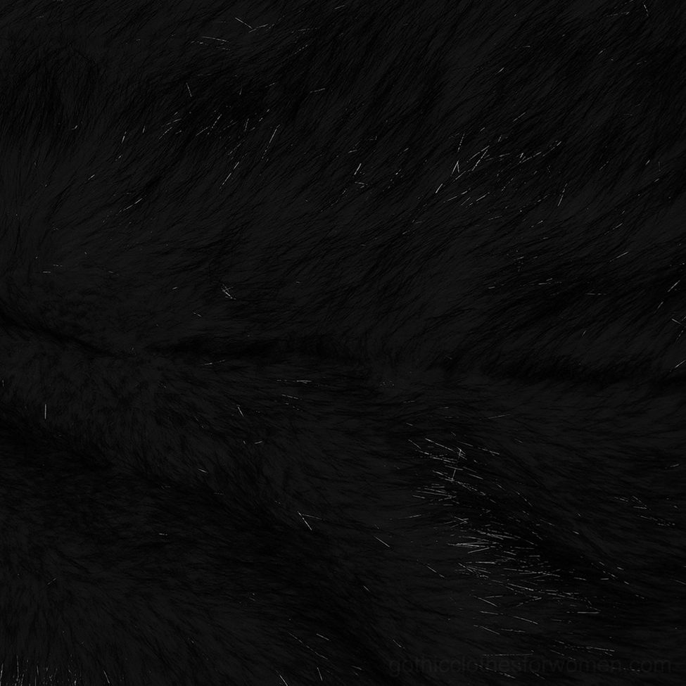 Gothic black faux fur leg warmers styled detail showcasing rivet buckle straps and plush fur construction for alternative fashion wear