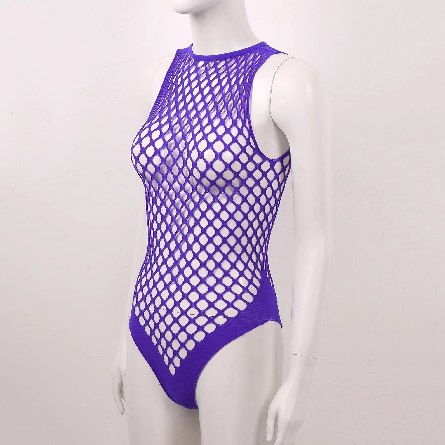 Gothic mesh bodysuit size guide fit reference model wearing