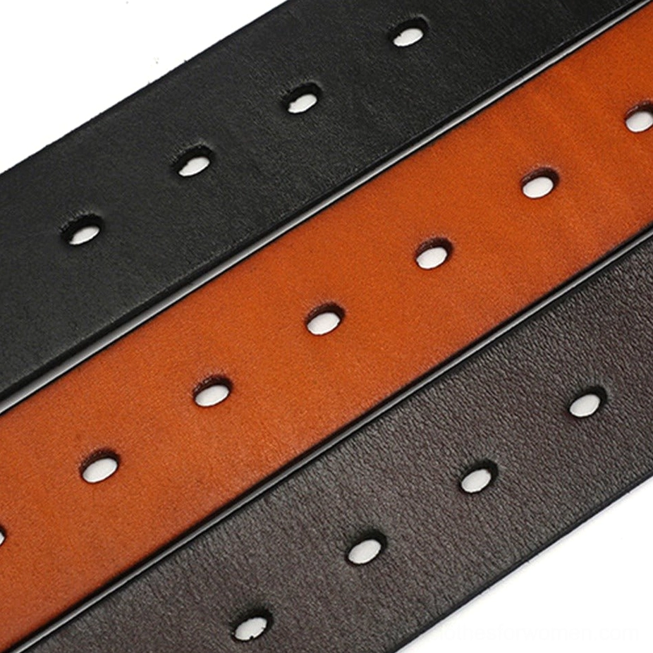 Gothic pin buckle studded leather belt showing adjustable sizing and cone stud arrangement