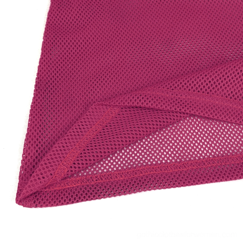 Rose pink mesh fabric texture detail sheer see-through polyamide grid pattern close-up