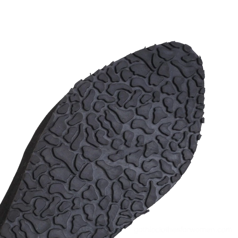 Gothic platform boots anti-slip rubber outsole with deep tread pattern