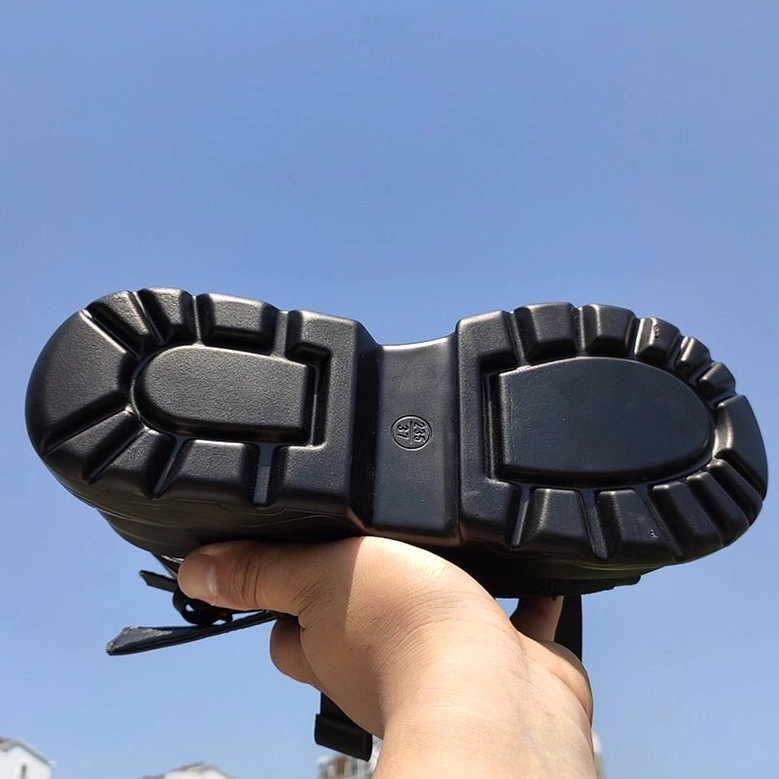 Gothic platform sandals collection showing multiple color options for alternative fashion enthusiasts