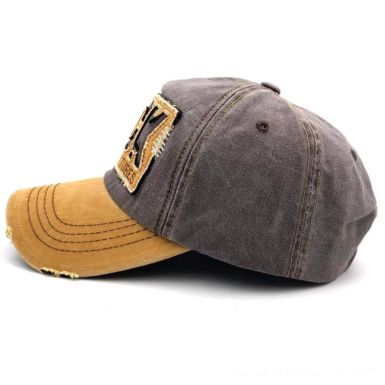 Adjustable snapback gothic rock embroidered baseball cap alternative wear